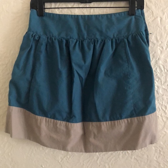 Tulle Blue Khaki Twee Mini Skirt Small - Picture 3 of 7